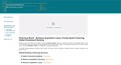 Desktop Screenshot of financingworld.net