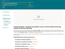 Tablet Screenshot of financingworld.net